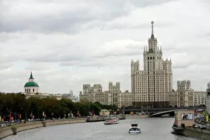 Stalin era building at Kotelnicheskaya embankment, one of the Seven Sisters which are seven Stalinist skyscrapers
