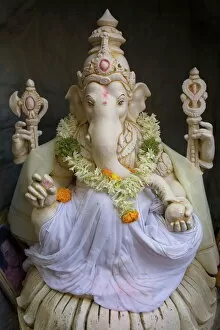 Temples Gallery: Statue of Ganesh, Shiva Mandir temple, Bangaluru (Bangalore), Karnataka, India, Asia