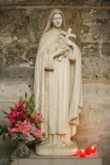Female Likeness Gallery: Statue of St. Therese de Lisieux, Semur-en-Auxois, Cote d Or, Burgundy, France, Europe
