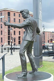 Full Body Collection: Statue by Tom Murphy of singer songwriter Billy Fury, near Albert Dock