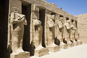 Tourist Attractions Gallery: Statues of Ramses III, Temple of Ramses III, Karnak Temple Complex