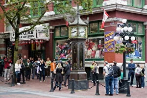 Street Scenes Collection: Steam Clock on Water Street, Gastown District, Vancouver, British Columbia
