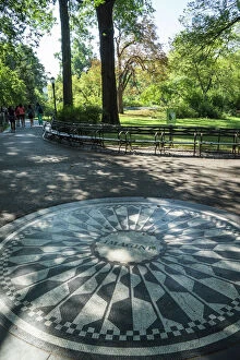 New York Collection: Strawberry Fields Memorial, Imagine Mosaic in memory of former Beatle John Lennon, Central Park