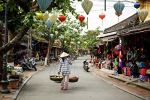 Colorful Gallery: Street scene, Hoi An, Vietnam, Indochina, Southeast Asia, Asia
