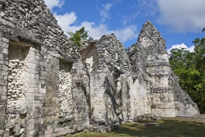 Tourist Attractions Gallery: Structure 1, Mayan Ruins, Chicanna Archaeological Zone, Campeche State, Mexico, North America