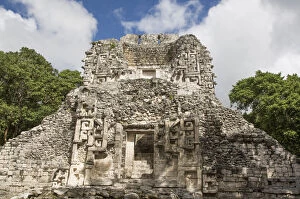 Tourist Attractions Gallery: Structure XX, Mayan Ruins, Chicanna Archaeological Zone, Campeche State, Mexico, North America