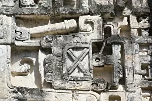Tourist Attractions Gallery: Stucco Designs, Structure II, Mayan Ruins, Hormiguero Archaeological Zone, Rio Bec Style