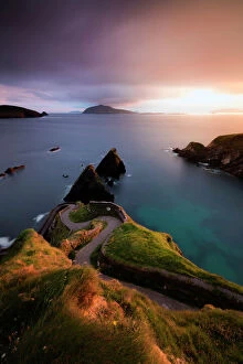 Munster Collection: Sunset on Dunquin pier (Dun Chaoin), Dingle Peninsula, County Kerry, Munster province