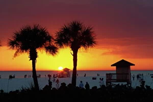 Sunset from Siesta Beach, Siesta Key, Sarasota, Florida, United States of America