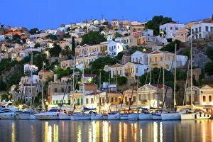 Dock Collection: Symi Harbour, Symi, Dodecanese, Greek Islands, Greece, Europe