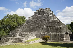 Tourist Attractions Gallery: Temple 1, Mayan Site, Chacchoben Archaeological Zone, Chacchoben, Quintana Roo State, Mexico