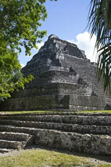 Tourist Attractions Collection: Temple 24, Mayan Site, Chacchoben Archaeological Zone, Chacchoben, Quintana Roo State, Mexico
