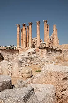 Tourist Attractions Gallery: Temple of Artemis inside the archaeological site of Jerash, Jordan, Middle East