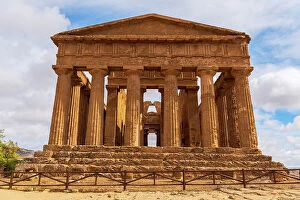 Tourist Attractions Collection: The Temple of Concordia, Valley of the Temples, UNESCO World Heritage Site, Agrigento, Sicily