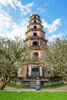 Pagoda Gallery: Thien Mu Pagoda (Chua Thien Mu), Hue, Thua Thien-Hue Province, Vietnam, Indochina