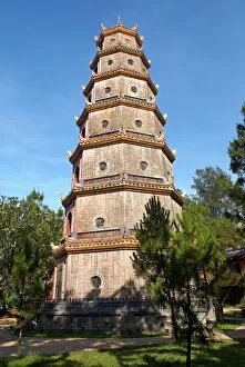 Pagoda Gallery: Thien Mu Pagoda, Hue, Vietnam, Indochina, Southeast Asia, Asia