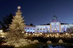 Vacationing Collection: Tivoli Gardens at Christmas, Copenhagen, Denmark, Scandinavia, Europe