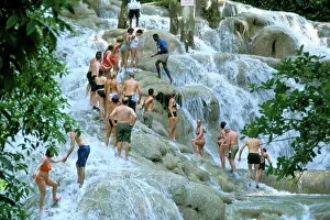 West Indian Gallery: Tourists at Dunns River Falls