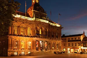 Civic Gallery: The Town Hall at dusk, Ipswich, Suffolk, England, United Kingdom, Europe
