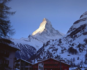 Towering Gallery: The town of Zermatt and the Matterhorn mountain