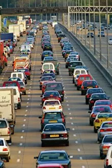 Life Style Collection: Traffic jam on the M25 Motorway near London, England, UK