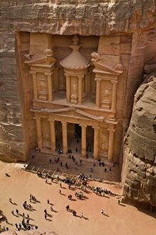 Columns Gallery: View over El Khazneh (the Treasury), Petra, UNESCO World Heritage Site