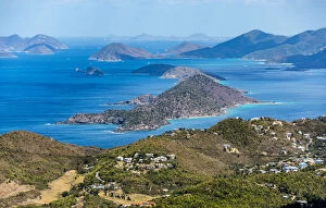 Us Virgin Islands Gallery: View north from Mountain Top on St. Thomas Island, U.S. Virgin Islands, Leeward Islands