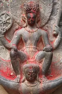 Garuda Gallery: Vishnu and Garuda statue at Changu Narayan Temple, Bhaktapur, UNESCO World Heritage Site