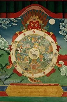 Paintings Gallery: Wheel of Life, Tibetan Art, China, Asia