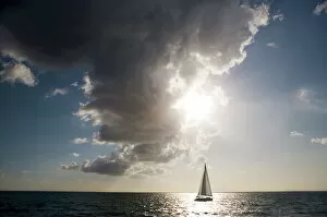 Getting Away From It All Gallery: Yacht sailing in bay of Naples, Naples, Italy, Europe