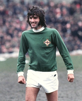 <b class=qtipBold><figcaption>George Best - Northern Ireland</figcaption></b><br>Football - 1970 British Home Championship - Wales 1 Northern Ireland 0 Northern Ireland's George Best at Vetch Field, Swansea.<br><em>© Colorsport</em> George Best - Northern Ireland