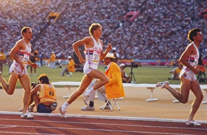 Sebastian Coe leads Steve Cram and Steve Ovett in the 1500m Final at the 1984 Summer Olympics in LA Sebastian Coe leads Steve Cram and Steve Ovett in the 1500m Final at the 1984 Summer Olympics in LA
