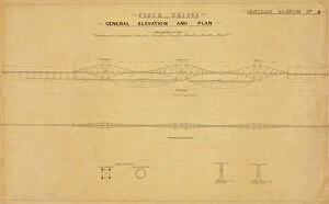 bridges viaducts/forth bridge/forth bridge general elevation plan