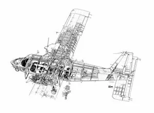 Civil Aviation 1949-Present Cutaways Gallery: BN Islander Cutaway Drawing