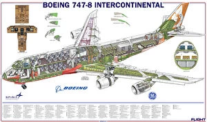 Cutaway Posters Gallery: Boeing 747-8 Cutaway