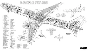 <b class=qtipBold><figcaption>Boeing 757-300 Cutaway Poster</figcaption></b><br><em>© Flightglobal</em> Boeing 757-300 Cutaway Poster