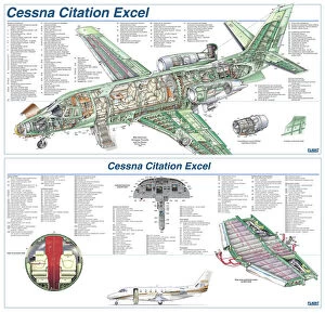 Trending Pictures: Cessna Citation Excel Cutaway Poster