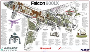 Trending Pictures: Dassault Falcon 900LX cutaway poster