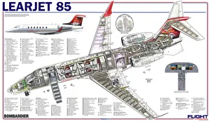 <b class=qtipBold><figcaption>Learjet 85 Cutaway Poster</figcaption></b><br><em>© Flightglobal</em> Learjet 85 Cutaway Poster