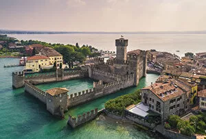 Sirmione Collection: Aerial view of Sirmione, Brescia district, Veneto, Italy