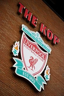 Shield Collection: Anfield road football stadium home of liverpool FC. Liverpool, Merseyside, england