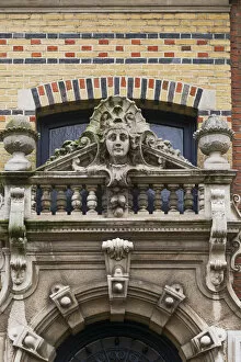 Belgium, Antwerp, Zurenborg, art-nouveau architecture, detail