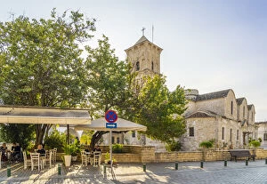 Tourist Attractions Gallery: Cafe scene and The Church of Saint Lazarus, or Ayios Lazaros