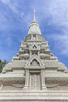 Pagoda Collection: Cambodia, Phnom Penh, the Silver Pagoda, stupa