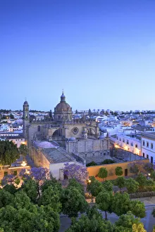 The Cathedral of San Salvador at Dawn, Jerez de la Frontera, Cadiz Province, Andalusia The Cathedral of San Salvador at Dawn, Jerez de la Frontera, Cadiz Province, Andalusia
