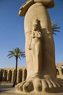 Ancient Egyptian Architecture Gallery: A colossal statue of Ramses II with his daughter Benta-anta