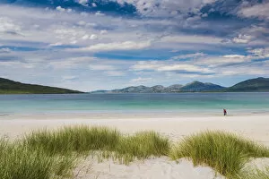 Tranquil Collection: Couple Walking Luskentyre Beach, Isle of Harris, Outer Hebrides, Scotland
