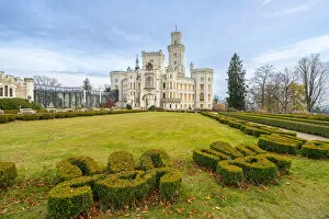 Tourist Attractions Collection: Facade of The State Chateau of Hluboka and its park, Hluboka nad Vltavou, South Bohemian Region