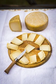 Farmstead Collection: Italy, Tuscany, Serchio Valley, Home made sheep cheese at the Il Ciocco farmstead