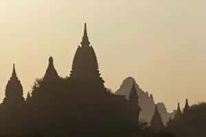 Pagoda Collection: Myanmar (Burma), Bagan, Ancient Ruins at Dawn